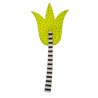 Lily, light green with black dots, black/ white stalk