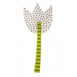 Tulip, white with dots,...