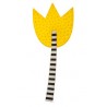 Tulip, yellow with dots, black/ white stalk