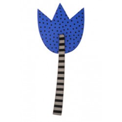 Tulip, blue with dots,...