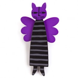 Kat, engel, sort m grå...