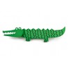 Crocodile, green w black zigzag, green head