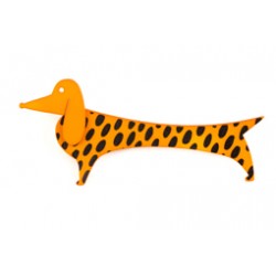 Dachshund, orange w black...