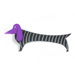 Dachshund, black with grey...