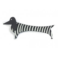 Dachshund, black with white...