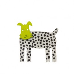 Dog, short ears, white w...