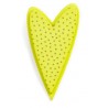 Heart, yellow with dots, yellow edge