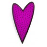 Heart, purple with dots, black edge