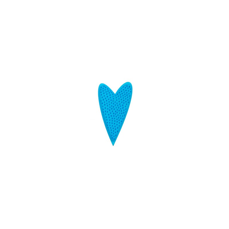 Heart, blue with dots, blue edge