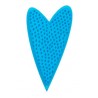 Heart, blue with dots, blue edge