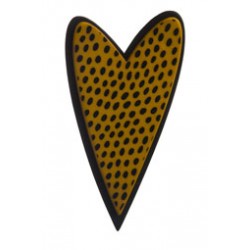 Hjerte, brun m sorte...