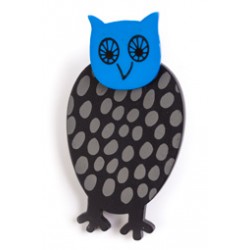 Owl, black with dots, blue...