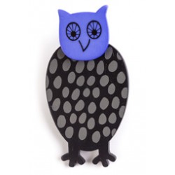 Owl, black with dots,...