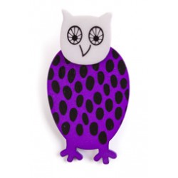 Owl, purple with black...