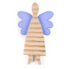 Angel, white with gold stripes, light blue wings