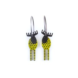 Elg, rund, lige gevir, gul...