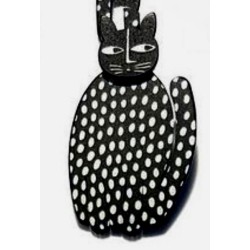 Kat, siddende, sort m...