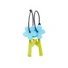 Marguerite, blue with white dots, green stalk