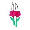 Marguerite, pink w. red dots, green stalk