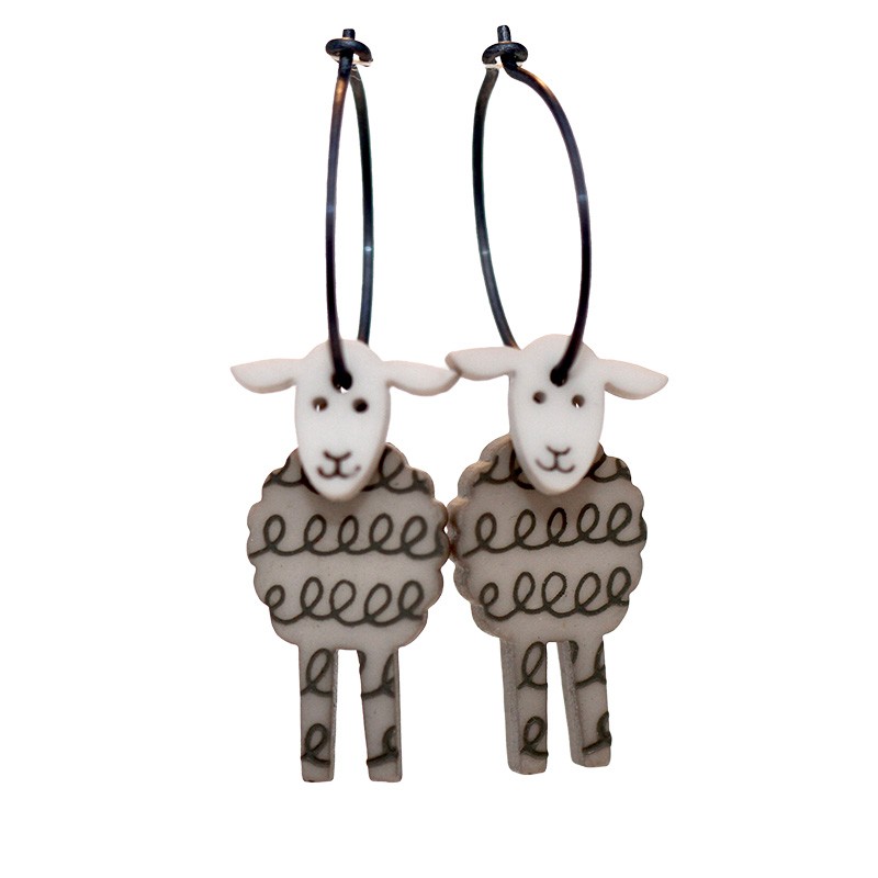 Sheep, grey with grey curls, grey head