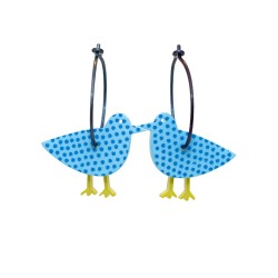 Spurv, lyseblå m blå...