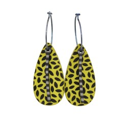 Leaf, drop w stalk, yellow...