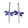 Dragonfly, white with black stripes, blå wings
