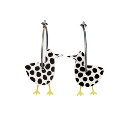 Partridge, white with black...