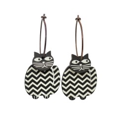 Cat, sitting, black with...