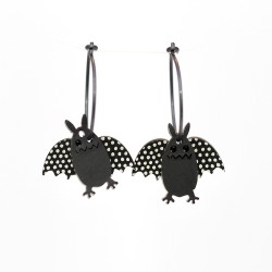 Flagermus, lang, sort m...