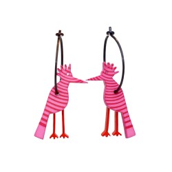 Spætte, lyserød m røde...