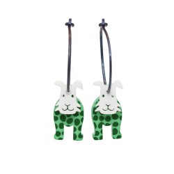 Hund, korte ører, grøn m...