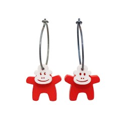 Monkey, standing, red w red...