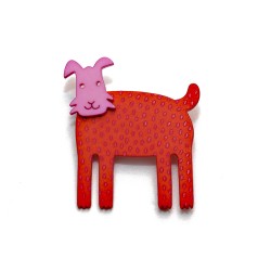 Hund, korte ører, rød m...