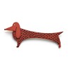 Dachshund, brown w black medium dots, brown head