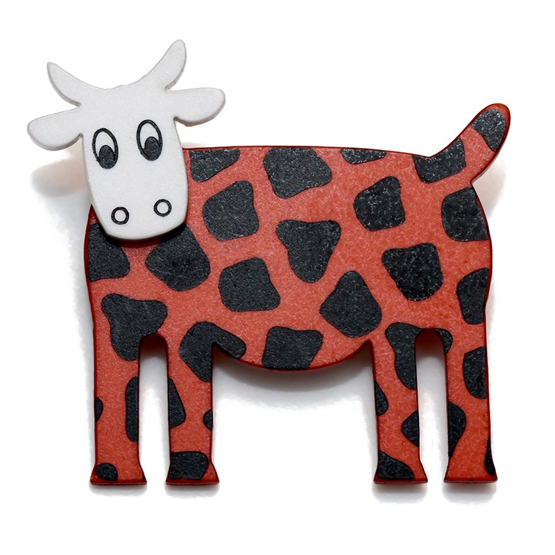 Ko, brun m sort broget, hvid hoved