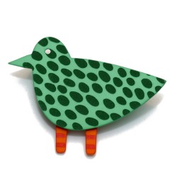 Bird, green w dark green...