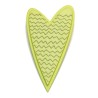 Heart, light green w green zigzag, light green edge