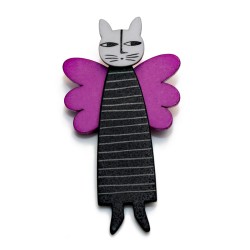 Kat, engel, sort m grå...