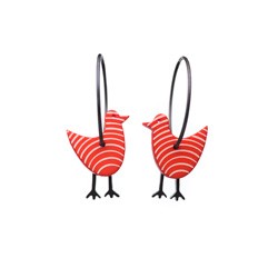 Hen, red with white...