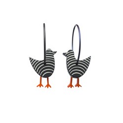 Hen, black with white...