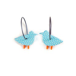 Spurv, lyseblå m hvide...