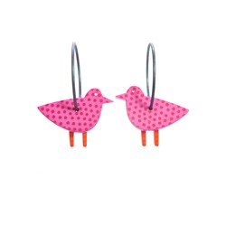 Spurv, lyserød m røde...