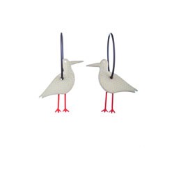 Seagull, grey, red legs