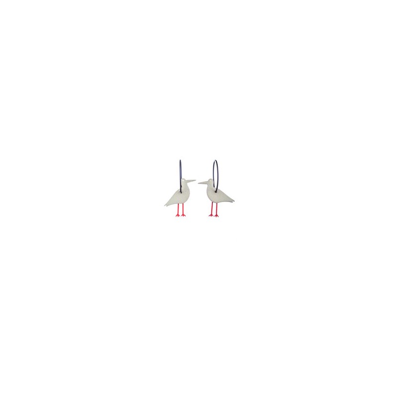 Seagull, grey, red legs