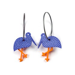 Stork, purple with blue...