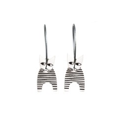 Cat, standing, white w...