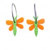 Mosquito, light green with stripes, orange wings w orange dots