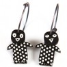 Penguin, short, black w white dots, black head
