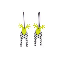 Reindeer, white with black...